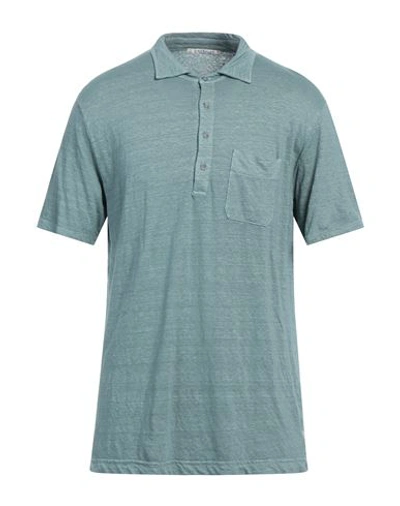 Crossley Man Polo Shirt Sage Green Size Xxl Linen, Elastane