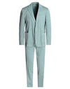 Santaniello Man Suit Sky Blue Size 44 Linen, Cotton, Elastane