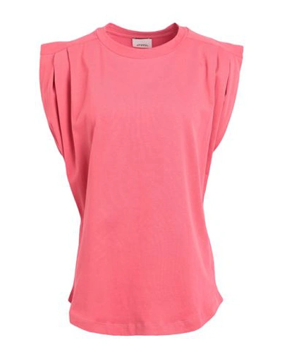 Isabel Marant Woman T-shirt Coral Size M Cotton In Red