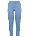 Cappellini By Peserico Woman Pants Slate Blue Size 12 Cotton, Elastane