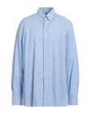 Luigi Borrelli Napoli Man Shirt Light Blue Size Xxl Linen, Cotton