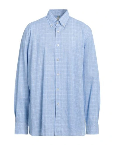 Luigi Borrelli Napoli Man Shirt Light Blue Size Xxl Linen, Cotton