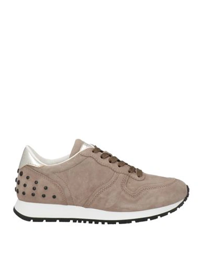 Tod's Woman Sneakers Dove Grey Size 7.5 Soft Leather In Grey