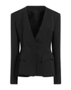 Del Core Woman Blazer Black Size 6 Polyester, Virgin Wool, Elastane, Acetate, Silk In Black