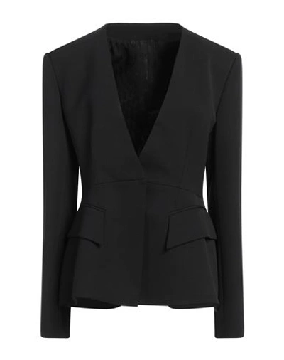 Del Core Woman Blazer Black Size 4 Polyester, Virgin Wool, Elastane, Acetate, Silk