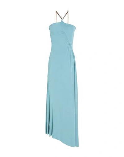 Pinko Woman Maxi Dress Turquoise Size S Viscose, Elastane In Blue