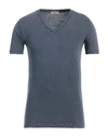 Crossley Man T-shirt Slate Blue Size L Cotton, Cashmere