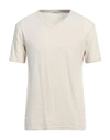 Crossley Man T-shirt White Size Xl Cotton In Beige