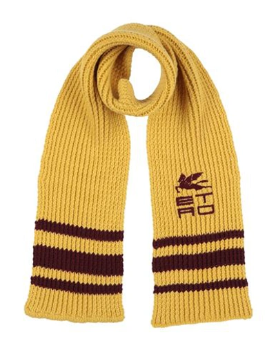 Etro Woman Scarf Ocher Size - Wool In Yellow