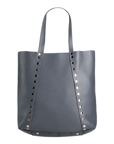 Zanellato Woman Handbag Slate Blue Size - Soft Leather In Blue