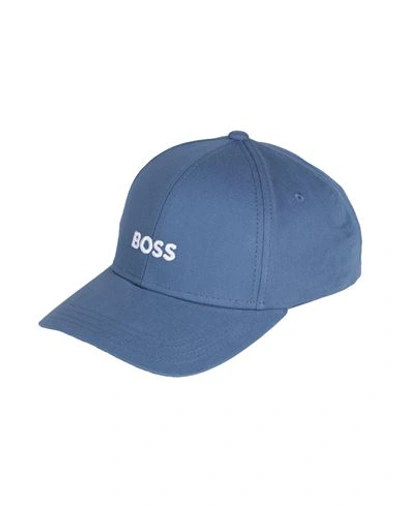 Hugo Boss Boss Man Hat Slate Blue Size Onesize Cotton