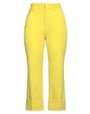 Dsquared2 Woman Pants Yellow Size 2 Polyester, Virgin Wool, Elastane