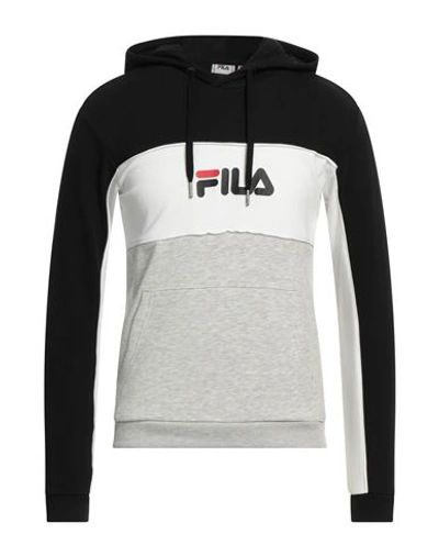Fila Man Sweatshirt Light Grey Size Xs Cotton, Polyester In Gray