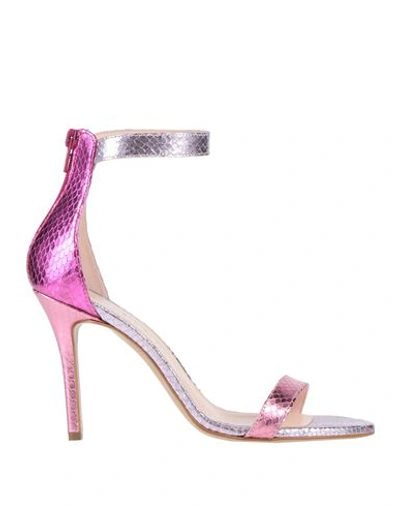 Marc Ellis Woman Sandals Pink Size 10 Leather