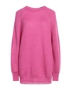 Max Mara Woman Sweater Magenta Size L Mohair Wool, Polyamide, Wool