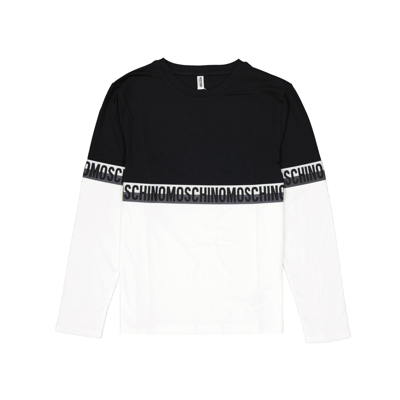 Moschino Underwear Logo Cotton T-shirt In Black