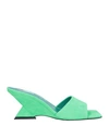 Attico The  Woman Sandals Light Green Size 8 Soft Leather