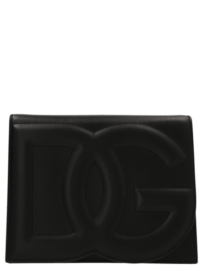 Dolce & Gabbana Logo Crossbody Bag Crossbody Bags In Black
