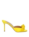Aquazzura Woman Sandals Yellow Size 8 Textile Fibers