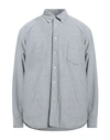 Aspesi Man Shirt Grey Size 16 Cotton In Grey