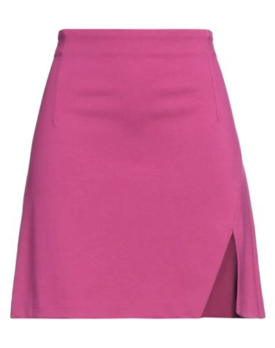 Pinko Woman Mini Skirt Fuchsia Size 8 Viscose, Polyamide, Elastane