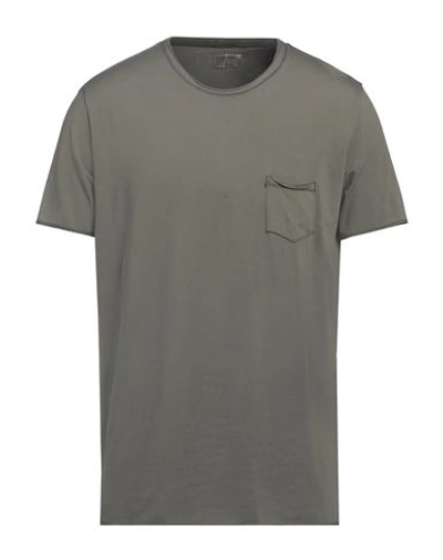 Gran Sasso Man T-shirt Military Green Size 42 Cotton, Lycra