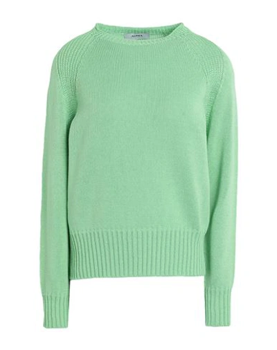 Alpha Studio Woman Sweater Light Green Size M Cotton
