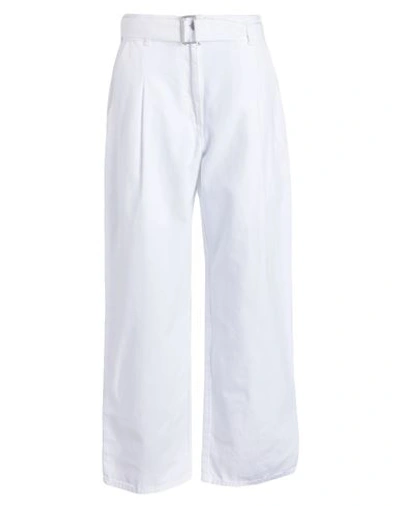 Philosophy Di Lorenzo Serafini Woman Denim Pants White Size 6 Cotton