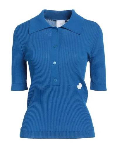 Patou Woman Sweater Blue Size L Cotton