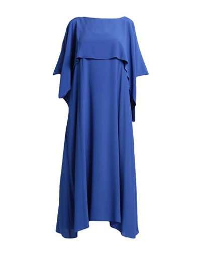 Liviana Conti Woman Maxi Dress Blue Size 8 Acetate, Silk