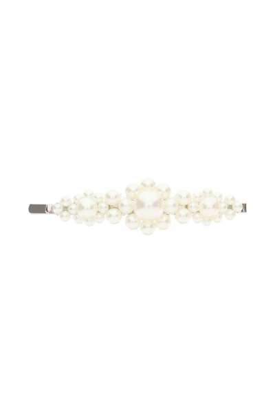 Simone Rocha Pearls Hair Clip In White