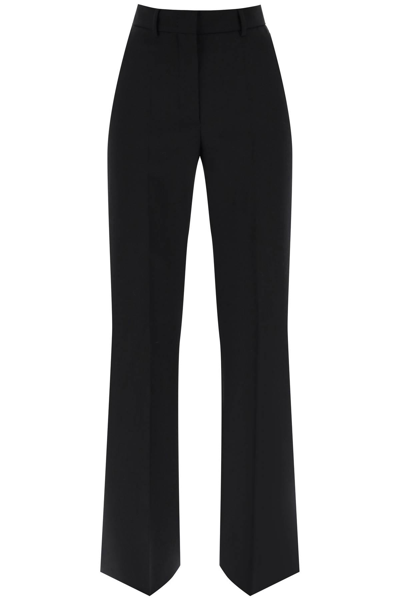 Sportmax Oxalis Flared Pants In Light Wool In Black