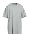 Carhartt Man T-shirt Grey Size Xxl Cotton