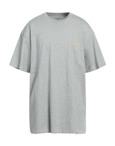 Carhartt Man T-shirt Grey Size Xxl Cotton