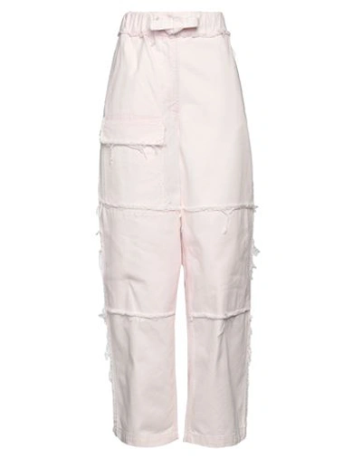 Dries Van Noten Woman Denim Pants Light Pink Size S Cotton