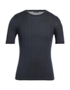 Barba Napoli Man Sweater Black Size 38 Silk In Blue