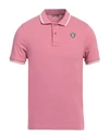 Blauer Man Polo Shirt Pastel Pink Size S Cotton