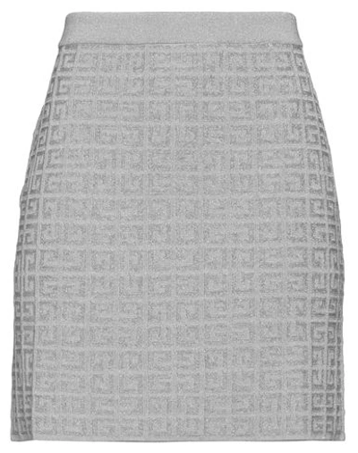 Givenchy Woman Mini Skirt Light Grey Size L Viscose, Polyester, Polyamide, Elastane