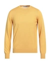 La Fileria Man Sweater Ocher Size 42 Cotton In Yellow