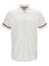 Thom Browne Short-sleeved Navy Polo Shirt With Patch