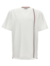 Thom Browne Crewneck T-shirt With Tricolor Intarsia