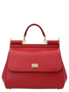 DOLCE & GABBANA SICILY' MEDIUM HANDBAG HAND BAGS RED