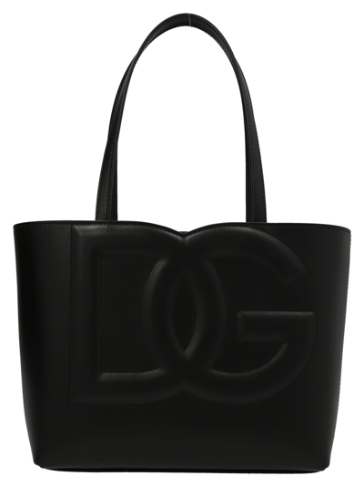 Dolce & Gabbana Small Logo Shopping Bag Tote Bag Black