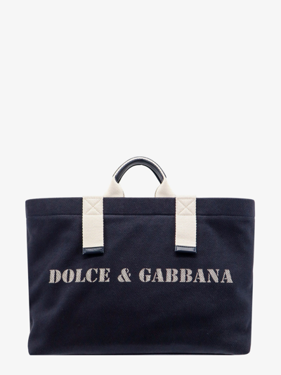 Dolce & Gabbana Shopping Bag In Blue