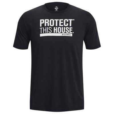 Under Armour Mens  Protect This House Short Sleeve In Black/white