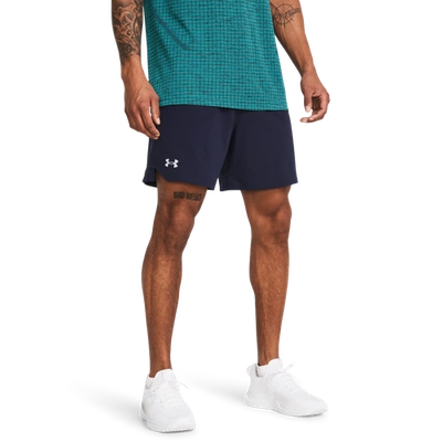 Under Armour Mens  Vanish Woven 6" Shorts In Midnight Navy/mod Gray