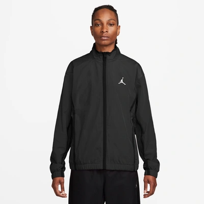 Jordan Mens  Essential Hbr Woven Jacket In Black/black/white