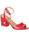 STUART WEITZMAN STUART WEITZMAN ALLSHINE 75 LEATHER BLOCK SANDAL