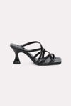 DOROTHEE SCHUMACHER SQUARE TOE FLARED HEEL STRAPPY SANDALS