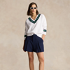 Rlx Golf Four-way-stretch Pleated Short In Refined Navy